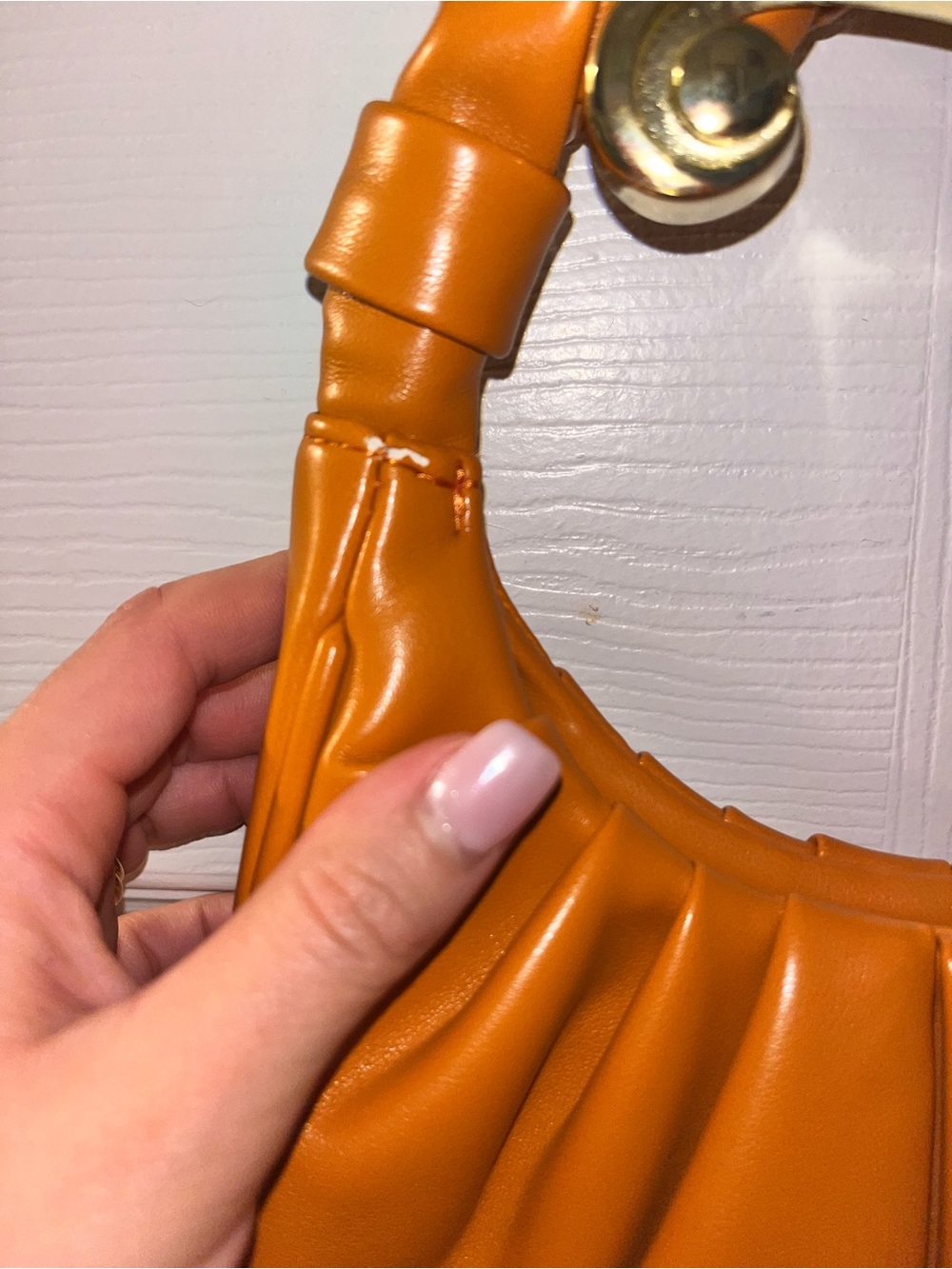 JW Pei Gabbi Rouched Bag in Orange - Picture 6 of 6